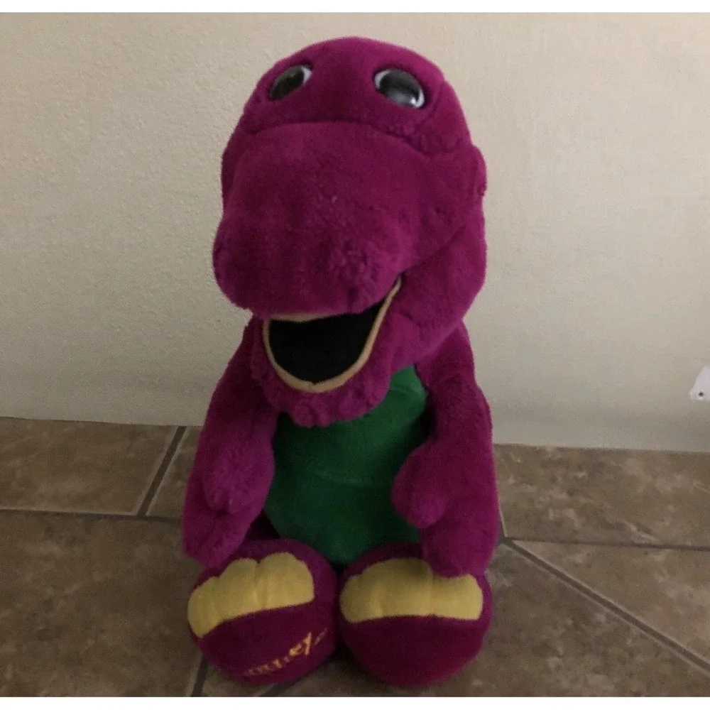 Barney The Purple Dinosaur Plush Dakin Open Mouth 1992 Vintage Sitting So Cute‎